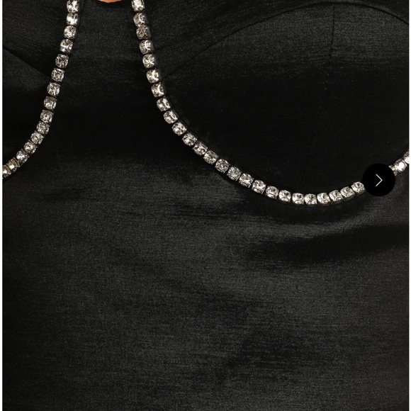 Lulu's Black Rhinestone Mini Dress - Picture 5 of 11